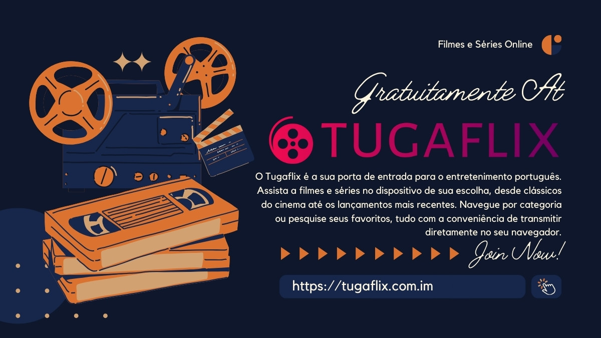 Interface do Tugaflix com catálogo de filmes e séries